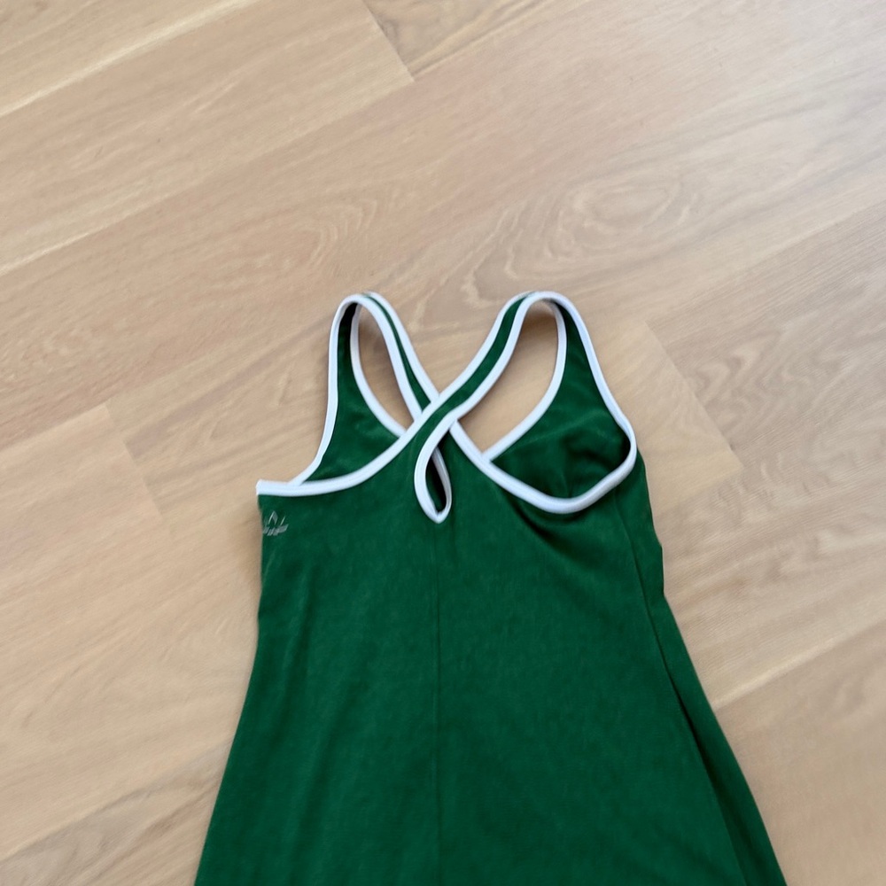 Beyond Yoga Deep Green Mini Dress with White Trim - Picture 3 of 3